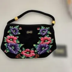 Feiler フェイラー フラワー 刺繍 ボタニカル 花柄 ハンドバッグ