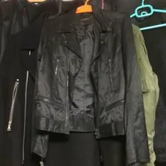 最終値下げグリーンレーベル ライダースJK 黒s