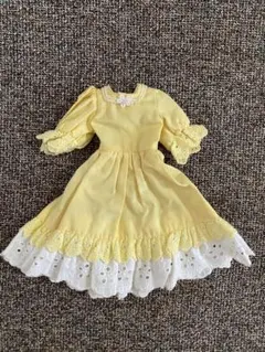 リカちゃん　ドール服　ワンピース　イエロー　レトロ　昭和　1994年