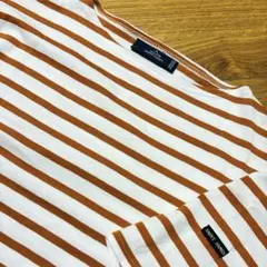 SAINTJAMES美品フランス製ネップウェッソンボーダー白紺M位T3ネイビー 