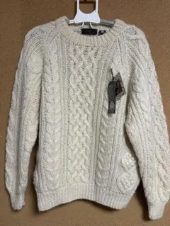 Seachop 手編みセーター L アイボリー