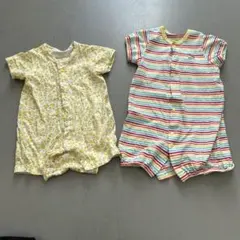 西松屋　ロンパース　2枚セット　50〜60cm 半袖　バラ売り可