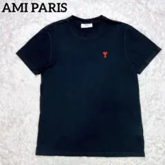 ami parisアミパリスポロシャツハートロゴ刺繍ブラックL - メルカリ