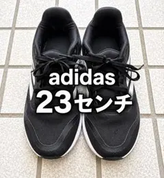 【訳あり】adidas アディダス スニーカー 23.0cm ブラック 軽量
