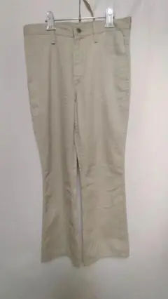 ビンテージ70年代RUSTLERブーツカットスタプレストベージュW32L30