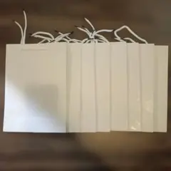 ギフト袋　ペーパーバッグ　28×20×10　白無地８枚　バラ