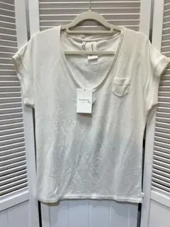 未使用☆カシウエア UネックTシャツ ポケット付き オフホワイト