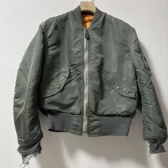 70s L-2B alphaミリタリー フライトジャケット 実物　mediam