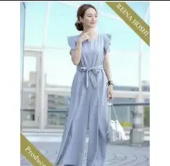 fifth 星玲奈コラボ　フリルワイドパンツコンビネゾン