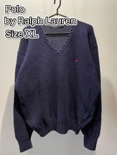 Polo by Ralph Lauren コットンニット　Vネック　BIGサイズ