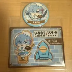 リゼロ　レム　缶バッジ　アクリル 2点