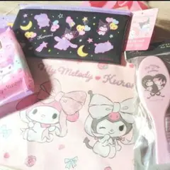 Kuromi トートバッグとヘアブラシセット☆4点セット