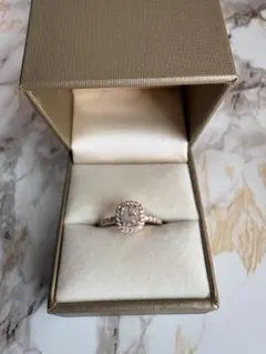 エレガントなローズクォーツダイヤリング