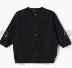 CABaN ファインポリエステル ハーフスリーブポケットカーディガン