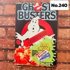 ゴーストバスターズ《240》ブリキ 看板 レトロ風 ☻