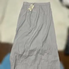 うみこさん専門タグ付き　 無印ヘンプ混ストレッチストレートスカート　ライトグレーのサムネイル