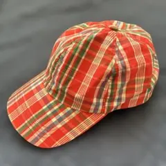 チェック柄 キャップ レッド系のサムネイル