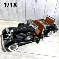1/18 1936 メルセデスベンツ ミニカー 500K 全開閉 ブラック Amazon | プレミア版☆1:18 1936年メルセデスベンツ500K Maisto