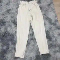 Levi's RED ハイルーズ テーパードパンツ W25 ホワイト レディース