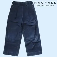 MACPHEE 濃紺　ハイウェスト ワイドストレートデニム