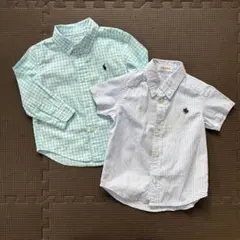 ラルフローレン ポロベビー 長袖 半袖 シャツ 水色 男の子 セット 90
