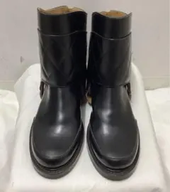 THE RERACS ブラックレザーキルティング2wayブーツ