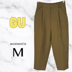 美品✨【GU】ハイウエストテーパードパンツZ ウエストゴム　さらさら　ストレッチ