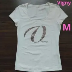 レディース トップス Vigny ラインストーン ロゴ 半袖Tシャツ Mのサムネイル