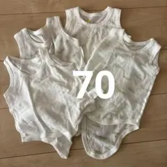 ベビー肌着　ロンパース　メッシュ　70cm 5枚セット　まとめ売り