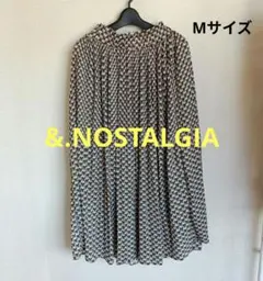 &.NOSTALGIA プリーツロングスカート Mサイズ 　レトロ柄のサムネイル