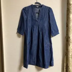 デニムワンピース ひざ丈ワンピース