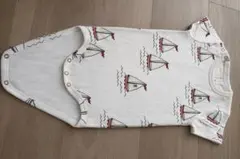 minirodini ヨット柄 ホワイトロンパース