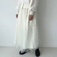 ローリーズファーム　チュールフレアスカート