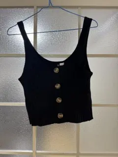 H&M DIVIDED ブラックビスチェ ショート丈