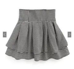 ♥ GRL インパン裏地付き千鳥柄フレアミニスカート Sサイズ ♥