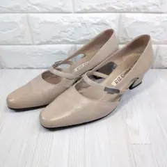 RIZ Comfort ストラップパンプス 23.5cm ベージュ
