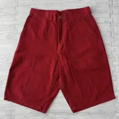 00s OLD STUSSY ワークショーツ レッド 30 ハーフパンツのサムネイル