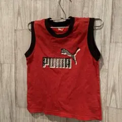 【120 ㎝夏物セール】PUMA プーマ　ノースリーブタンクトップ レッド　中古