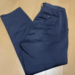 ネイビー スラックス バックポケット付き