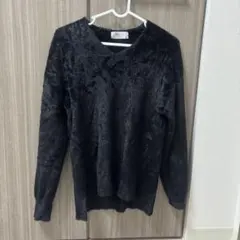 フェザーヤーンVネックニット【洗濯機洗い可／抗ピル】