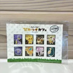 未使用品★ポケモン★let's go!ピカ・ブイカフェ★切手風シール