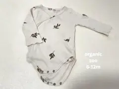 organic zoo オリーブ柄長袖ロンパース 6-12m