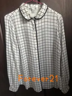 【値下げ‼︎】Forever21 薄手ブラウス チェック柄 S