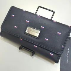 Tommy Hilfiger レディース 財布 ネイビー トリコロール 人気