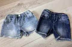 デニムショートパンツ 2点セット