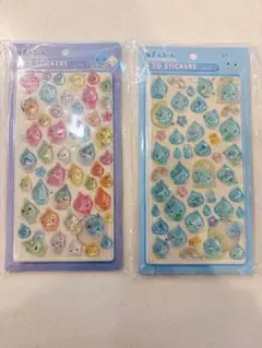 平成レトロ しずくちゃん ぷくぷく 3Dステッカー 2枚セット 新品