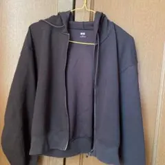 UNIQLO ドライスウェットフルジップパーカ クロップド