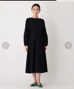 オペークドットクリップ ロングワンピース