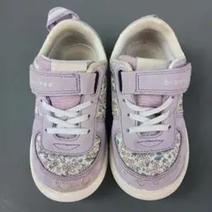 イフミー　branshes　キッズ　スニーカー　パープル　花柄　17cm