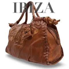 イビサ　IBIZA トートバッグ　ハンド　ブラウン　レザー　ブラウン　y2k